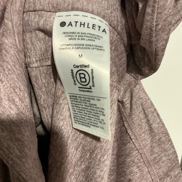 Athleta Uptempo Elevate Hoodie Sweatshirt  Pullover Top Long Sleeve Thumbholes M - Picture 3 of 5